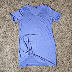 Romantic Hut Womens Purple Short Sleeve Long Tunic T-Shirt  Size XL